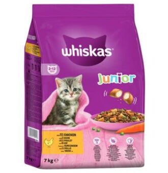 7kg Whiskas Junior csirke száraz macskatáp - Kisállat kiegészítők webáruház - állateledelek