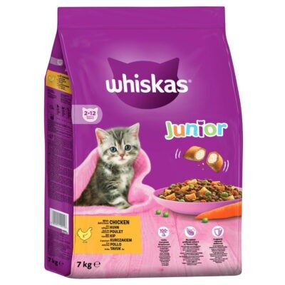 7kg Whiskas Junior csirke száraz macskatáp - Kisállat kiegészítők webáruház - állateledelek