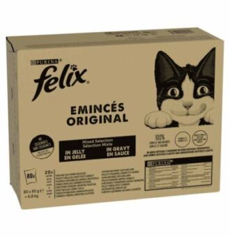 80x85g Felix Classic hús- és halválogatás nedves macskatáp - Kisállat kiegészítők webáruház - állateledelek