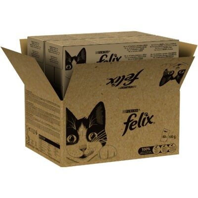 80x85g Felix Classic tengeri válogatás nedves macskatáp - Kisállat kiegészítők webáruház - állateledelek