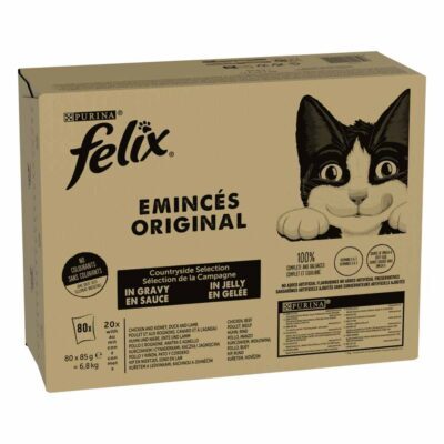 80x85g Felix Classic vidéki válogatás nedves macskatáp - Kisállat kiegészítők webáruház - állateledelek