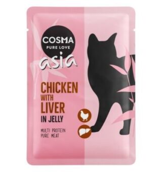 Cosma Asia frissentartó tasakban gazdaságos csomag 24 x 100 g - Csirke & csirkemáj - Kisállat kiegészítők webáruház - állateledelek