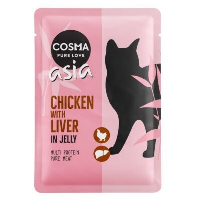 Cosma Asia frissentartó tasakban gazdaságos csomag 24 x 100 g - Csirke & csirkemáj - Kisállat kiegészítők webáruház - állateledelek