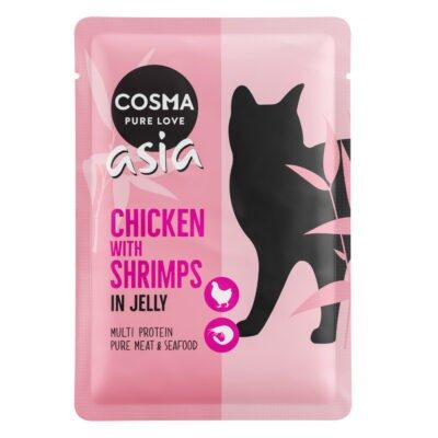 Cosma Asia frissentartó tasakban gazdaságos csomag 24 x 100 g - Csirke & garnélarák - Kisállat kiegészítők webáruház - állateledelek
