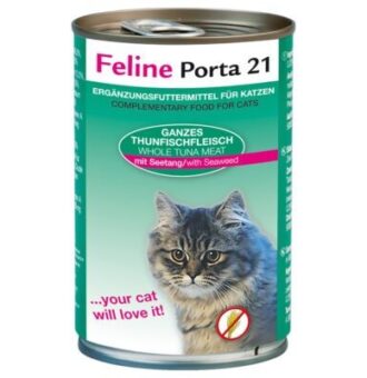 Feline Porta 21 gazdaságos csomag - 12 x 400 g - Tonhal & tengeri hínár - Kisállat kiegészítők webáruház - állateledelek