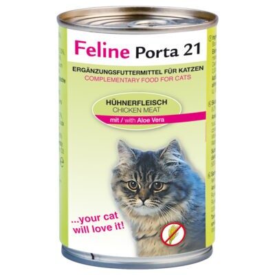 Feline Porta 21 gazdaságos csomag - 24 x 400 g - Csirke & aloe vera - Kisállat kiegészítők webáruház - állateledelek
