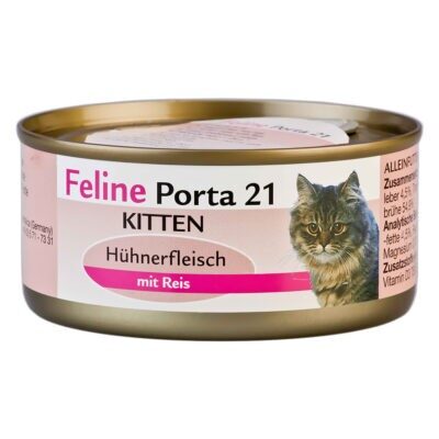 Feline Porta 21 gazdaságos csomag - 24 x 156 g - Kitten csirke - Kisállat kiegészítők webáruház - állateledelek