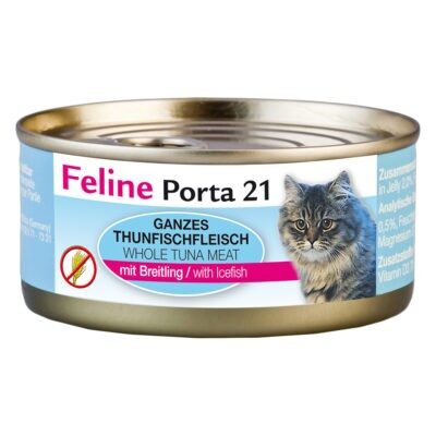 Feline Porta 21 gazdaságos csomag - 24 x 156 g - Tonhal & sprotni - Kisállat kiegészítők webáruház - állateledelek