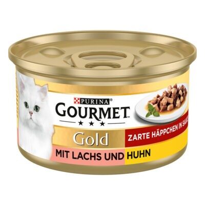 Gourmet Gold omlós falatok 48 x 85 g - Lazac & csirke - Kisállat kiegészítők webáruház - állateledelek
