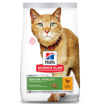 2x7kg Hill's Science Plan Mature Adult Senior Vitality csirke & rizs száraz macskatáp - Kisállat kiegészítők webáruház - állateledelek