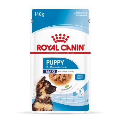 10x140g Royal Canin Maxi Puppy szószban nedves kutyatáp - Kisállat kiegészítők webáruház - állateledelek