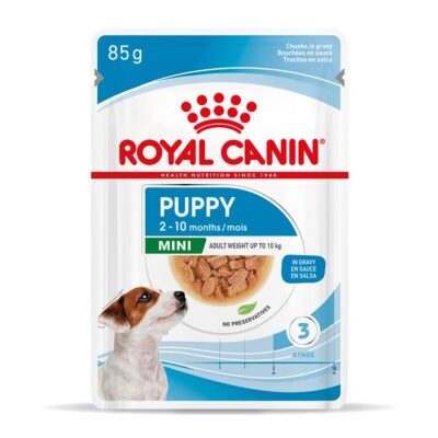 24x85g Royal Canin Mini Puppy szószban nedves kutyatáp - Kisállat kiegészítők webáruház - állateledelek