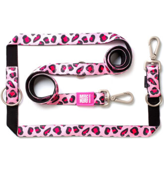 Max & Molly Leopard Pink multifunkcionális póráz kutyáknak