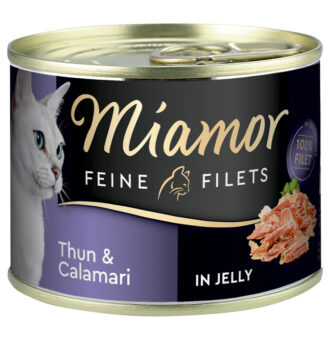 Miamor finom filék gazdaságos csomag 12 x 185 g - Tonhal & tintahal aszpikban - Kisállat kiegészítők webáruház - állateledelek