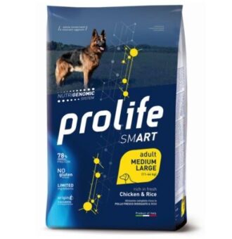 12kg csirke és rizs Smart Adult közepes/nagytestű Prolife szárazon tartott kutyáknak - Kisállat kiegészítők webáruház - állateledelek