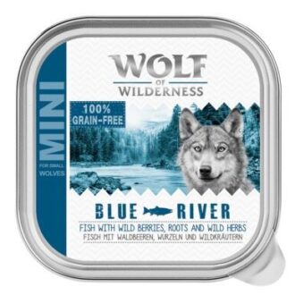 Wolf of Wilderness MINI Adult tálcás gazdaságos csomag 24 x 150 g  - Blue River - hal - Kisállat kiegészítők webáruház - állateledelek