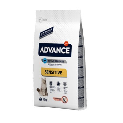 10kg Advance Sensitive lazac & rizs Száraz macskaeledel - Kisállat kiegészítők webáruház - állateledelek