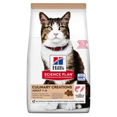 2x10kg Hill's Science Plan Adult Culinary Creations lazac & sárgarépa száraz macskatáp - Kisállat kiegészítők webáruház - állateledelek