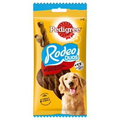 10x7db Pedigree Rodeo Duos Marha & sajt kutyasnack - Kisállat kiegészítők webáruház - állateledelek