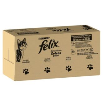 120x85g Felix Sensations húsválogatás nedves macskatáp - Kisállat kiegészítők webáruház - állateledelek