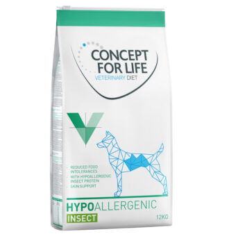 2x12kg Concept for Life Veterinary Diet Hypoallergenic Insect száraz kutyatáp - Kisállat kiegészítők webáruház - állateledelek