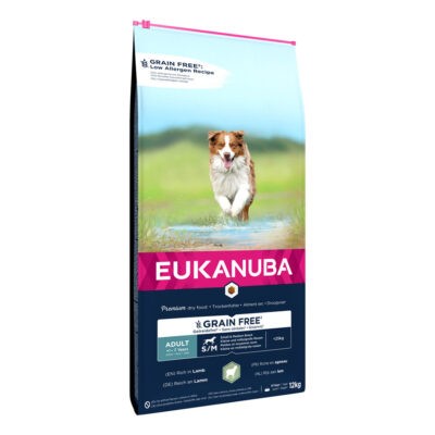 2x12kg Eukanuba Grain Free Adult Small / Medium Breed bárány száraz kutyatáp - Kisállat kiegészítők webáruház - állateledelek