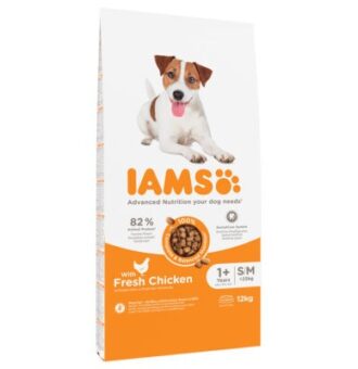 12kg IAMS for Vitality Adult Small & Medium csirke száraz kutyatáp 10% árengedménnyel - Kisállat kiegészítők webáruház - állateledelek