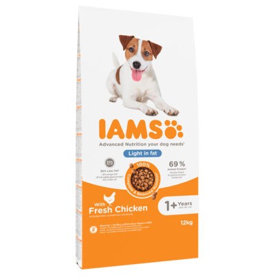 12kg IAMS for Vitality Weight Control csirke száraz kutyatáp 10% árengedménnyel - Kisállat kiegészítők webáruház - állateledelek