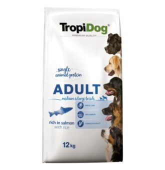 2x12kg Tropidog Premium Adult Medium & Large lazac száraz kutyatáp - Kisállat kiegészítők webáruház - állateledelek