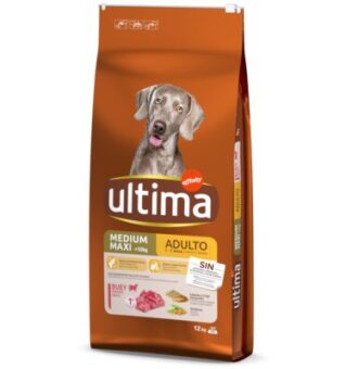2x12kg Ultima Medium / Maxi Adult marhahús - Száraz kutyatáp - Kisállat kiegészítők webáruház - állateledelek