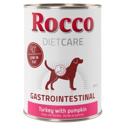 12x400g Rocco Diet Care Gastro Intestinal pulyka & tök nedves kutyatáp - Kisállat kiegészítők webáruház - állateledelek