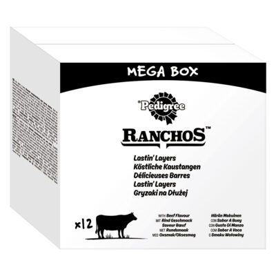 12x40g Pedigree Ranchos marha rágórúd kutyáknak - Kisállat kiegészítők webáruház - állateledelek