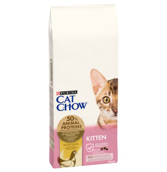 15kg PURINA Cat Chow Kitten csirke száraz macskatáp 13+2kg ingyen akcióban - Kisállat kiegészítők webáruház - állateledelek