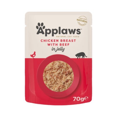 32x70g Applaws aszpikban csirke & marha nedves macskatáp - Kisállat kiegészítők webáruház - állateledelek