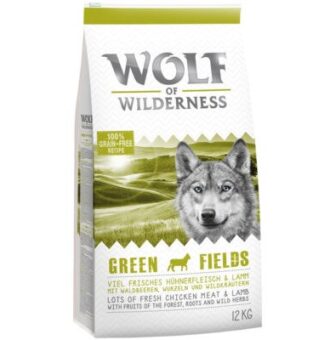 2 x 12 kg Wolf of Wilderness száraz kutyatáp vegyes csomag: Green Fields bárány+Sunny Glade szarvas - Kisállat kiegészítők webáruház - állateledelek