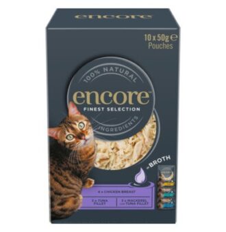 20x50g Encore Cat hús-/hallében tasakos nedves macskatáp Finom válogatás - Kisállat kiegészítők webáruház - állateledelek