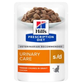 24x 85g Hill's Prescription Diet s/d Urinary Care csirke macskatáp - Kisállat kiegészítők webáruház - állateledelek