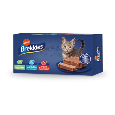 24x100g Brekkies macskapástétom vegyes csomag (3 változattal) nedves macskatáp - Kisállat kiegészítők webáruház - állateledelek