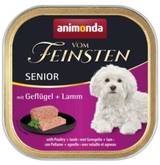 24x150g animonda vom Feinsten nedves kutyatáp- Senior - szárnyas & bárány - Kisállat kiegészítők webáruház - állateledelek