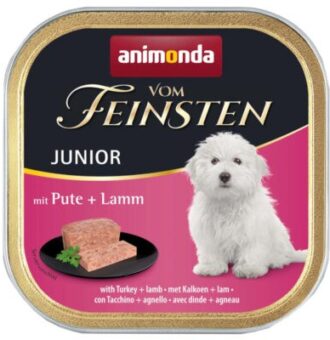 24x15g animonda vom Feinsten Junior Pulyka & bárány nedves kutyatáp - Kisállat kiegészítők webáruház - állateledelek