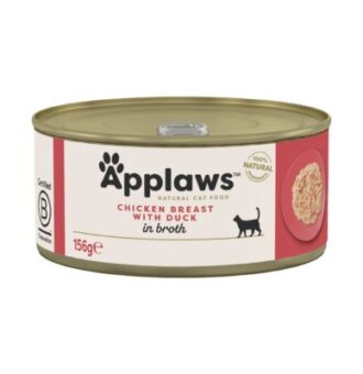24x156g Applaws hús-/hallében nedves macskatáp-csirkemell&kacsa - Kisállat kiegészítők webáruház - állateledelek