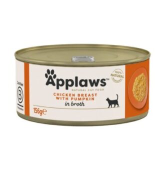 24x156g Applaws hús-/hallében nedves macskatáp-csirkemell&tök - Kisállat kiegészítők webáruház - állateledelek