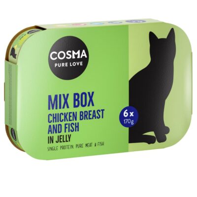 24x170gCosma Original nedves macskatáp aszpikban- Vegyes csomag (4 változattal) - Kisállat kiegészítők webáruház - állateledelek