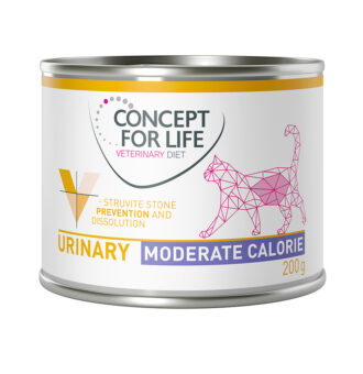 24x200g Concept for Life Veterinary Diet Urinary Moderate Calorie csirke nedves macskatáp - Kisállat kiegészítők webáruház - állateledelek