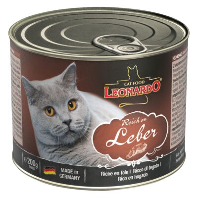 24x200g Leonardo All Meat Máj nedves macskatáp - Kisállat kiegészítők webáruház - állateledelek