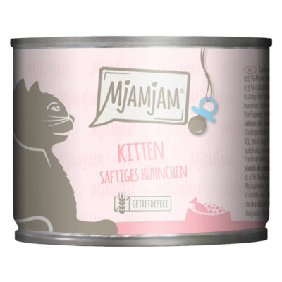 24x200g MjAMjAM Kitten gazdaságos csomag - Szaftos csirke lazacolajjal nedves macskatáp - Kisállat kiegészítők webáruház - állateledelek