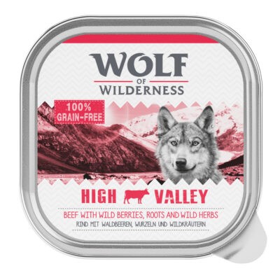 24x300g Wolf of Wilderness Adult nedves kutyatáp-High Valley - marha - Kisállat kiegészítők webáruház - állateledelek