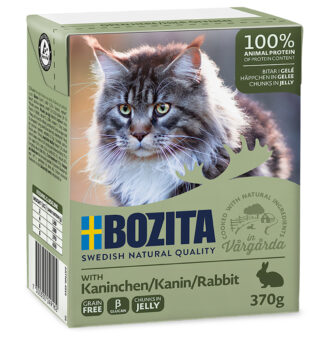 24x370g Bozita falatoknedves macskatáp- Nyúl aszpikban - Kisállat kiegészítők webáruház - állateledelek