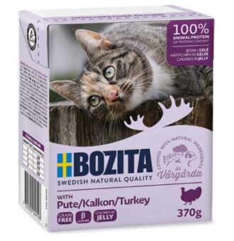 24x370g Bozita falatoknedves macskatáp- Pulyka aszpikban - Kisállat kiegészítők webáruház - állateledelek