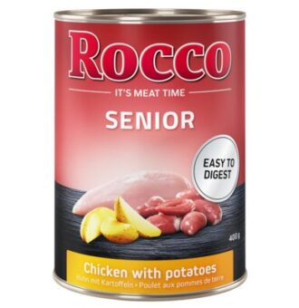 24x400g Rocco Senior Csirke & burgonya nedves kutyatáp - Kisállat kiegészítők webáruház - állateledelek